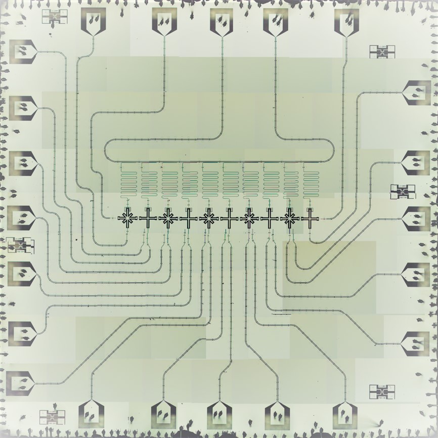 Single-chip 10-qubit